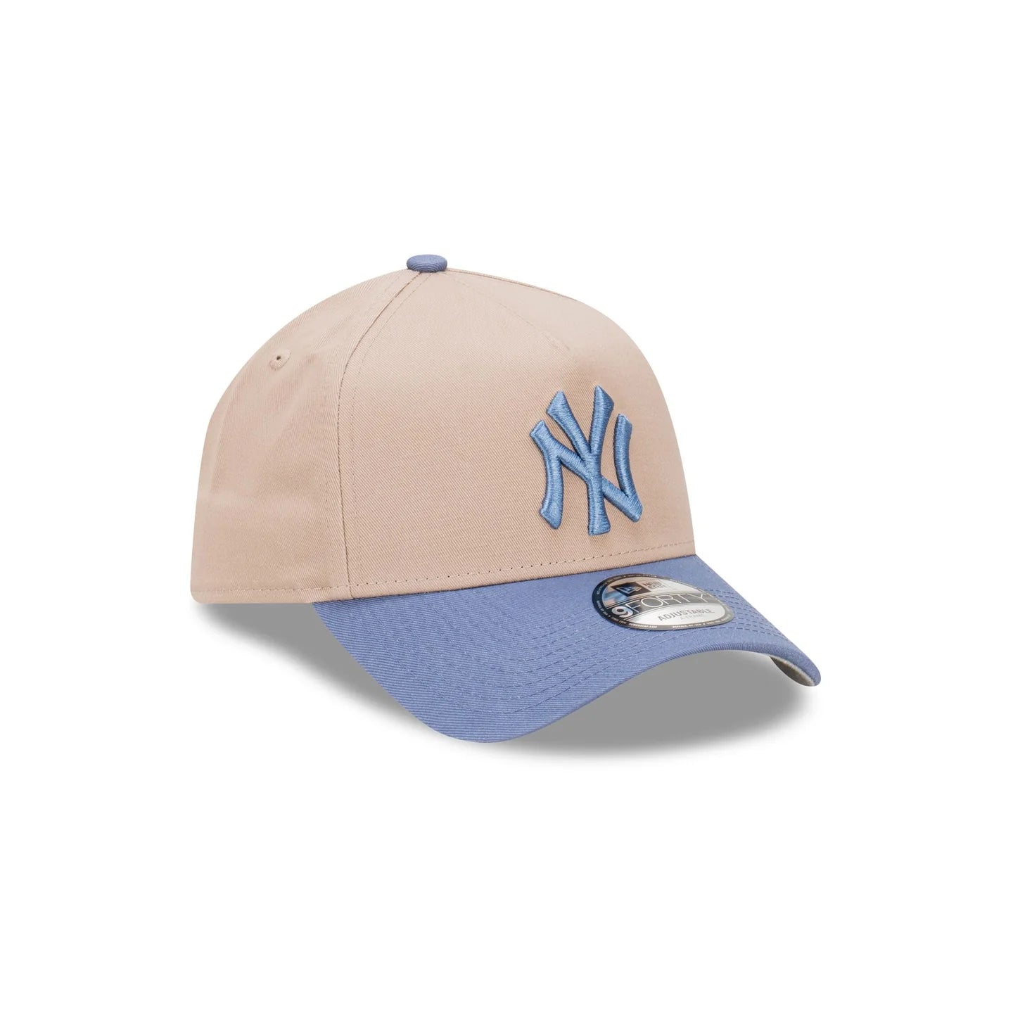 New York Yankees Hat - Seasonal 2-Tone Ash Brown and Slate Blue 9Forty A-Frame MLB Snapback Cap - New Era